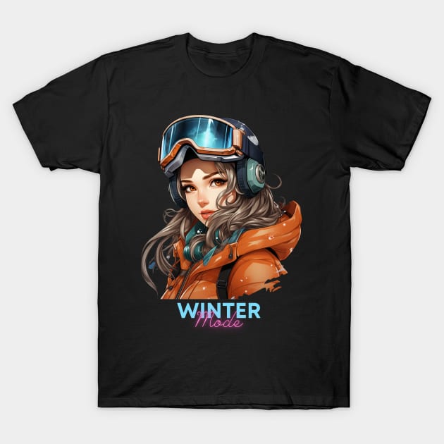 Winter Mode - Women's Snowboard T-Shirt by MaystarUniverse